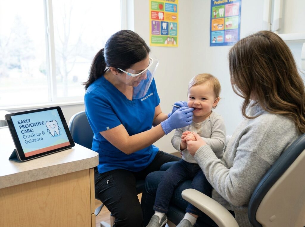 Professional illustration of Why the First Dental Visit by Age One Matters